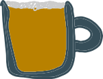 A badly-drawn pint of beer.